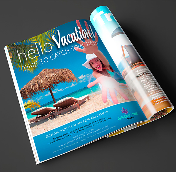 a magazine advertisment mockup designed by jen elmore